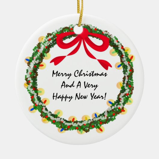 kerstfeestelijke feestelijke feestdag keramisch ornament (Voorkant)
