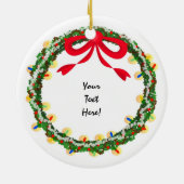 kerstfeestelijke feestelijke feestdag keramisch ornament (Achterkant)