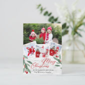 kerstfeestelijke feestelijke feestelijke feestdag briefkaart (Staand voorkant)