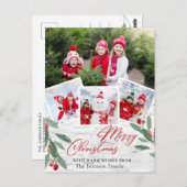 kerstfeestelijke feestelijke feestelijke feestdag briefkaart (Voorkant / Achterkant)