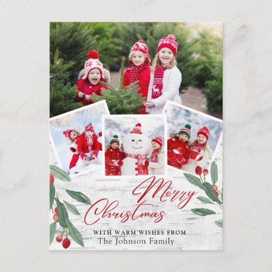 kerstfeestelijke feestelijke feestelijke feestdag briefkaart (Voorkant)