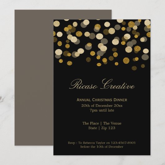 Kerstfeestelijke feestelijke feestelijke feestelij kaart (Voorkant / Achterkant)