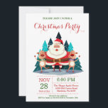 Kerstfeestelijke feestelijke kerstmis kaart<br><div class="desc">Uitnodiging voor een kerstfeest. Uitnodiging voor een kerstdiner. Kerst Bloemen Krans. Sinterklaas. Hert. Kerstboom. Witte achtergrond. Voor verdere aanpassing klikt u op de knop "Aanpassen" en gebruikt u onze ontwerptool om deze sjabloon te wijzigen.</div>