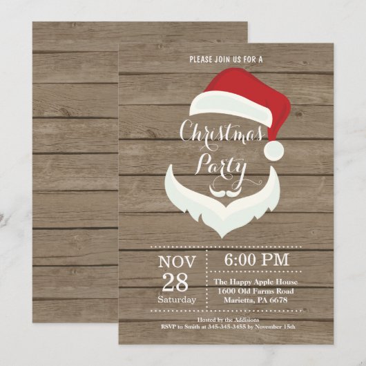 Kerstfeestelijke feestelijke kerstmis kaart (Voorkant / Achterkant)