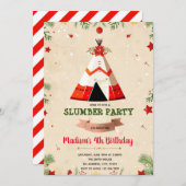 kerstfeestelijke feestelijke uitnodiging (Voorkant / Achterkant)