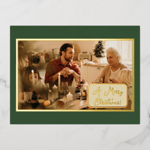  kerstfeestelijke foto folie feestdagen briefkaart
