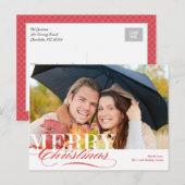 Kerstfeestelijke fotokaart feestdagenkaart (Voorkant / Achterkant)