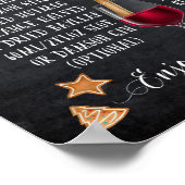 Kerstfeestelijke gedrukte versie van het recept vo poster (Hoek)