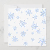 kerstfeestelijke Kaart met blauw Snowflakes (Achterkant)