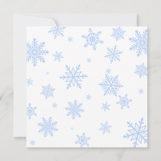 kerstfeestelijke Kaart met blauw Snowflakes (Achterkant)