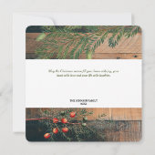 Kerstfeestelijke Kaart met kersttong (Achterkant)