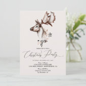 Kerstfeestelijke Kaart Winterdier (Staand voorkant)