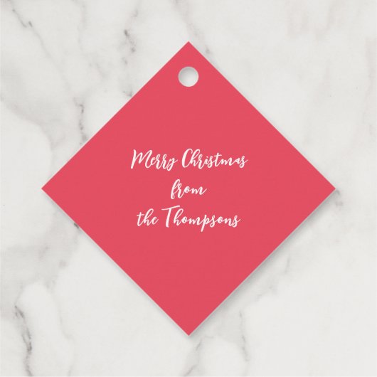 Kerstfeestelijke kaartrecht met springstaartjes bedankjes labels (Achterkant)