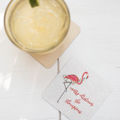 Kerstfeestelijke kaartrecht met springstaartjes kartonnen onderzetters