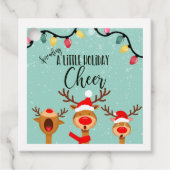 kerstfeestelijke kerkkerstmis bedankjes labels (Voorkant)