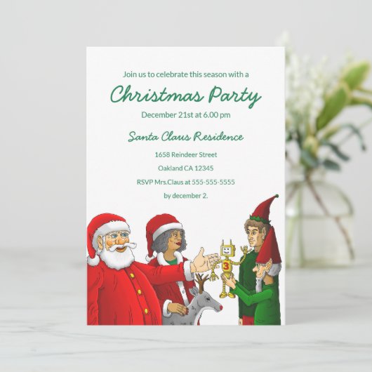 kerstfeestelijke kerstfeestdag voor kerstmis kaart (Staand voorkant)