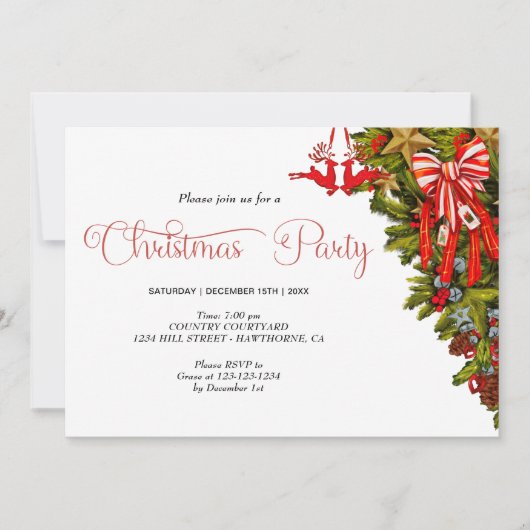 kerstfeestelijke kerstfeestelijke decoratie kaart (Voorkant)