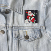 kerstfeestelijke kerstfeestelijke kerstknop vierkante button 5,1 cm (In situ)