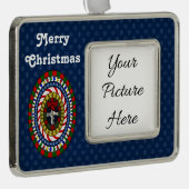 Kerstfeestelijke kerstversiering voor Lijst Verzilverd Omlijst Ornament (Rechts)