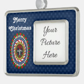 Kerstfeestelijke kerstversiering voor Lijst Verzilverd Omlijst Ornament (Links)