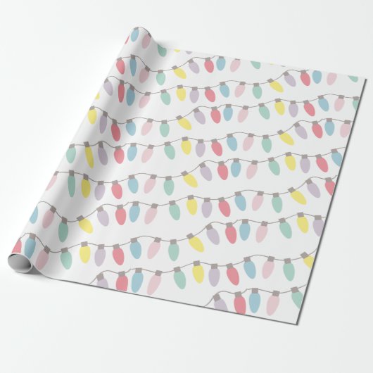 Kerstfeestelijke lampjes — Kleur Cadeaupapier (Uitgerold)