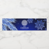kerstfeestelijke Logo Elegant Waterfles Etiket (Enkel label)