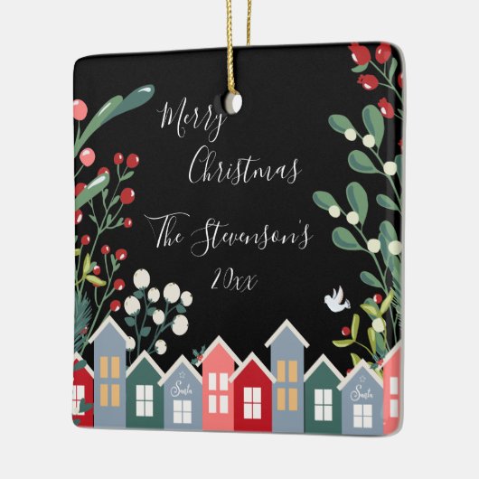  kerstfeestelijke naam Floral Keramisch Ornament (Links)