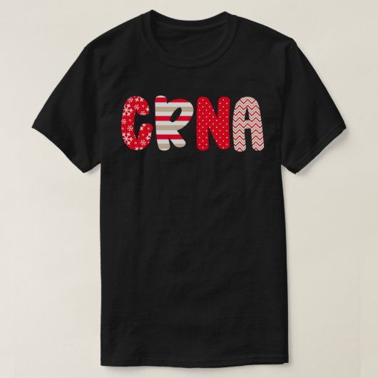 kerstfeestelijke narse anesthetist CRNA-kerstcadea T-shirt (Design voorkant)