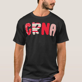 kerstfeestelijke narse anesthetist CRNA-kerstcadea T-shirt