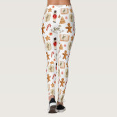 kerstfeestelijke Nutkraker Cookie Candycane Leggings (Achterkant)