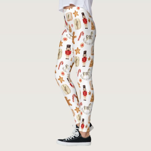 kerstfeestelijke Nutkraker Cookie Candycane Leggings (Links)