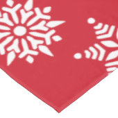 Kerstfeestelijke rode en witte sneeuwvlokken tafelkleed (Gekanteld)