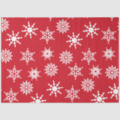 Kerstfeestelijke rode en witte sneeuwvlokken tissuepapier (Voorkant)