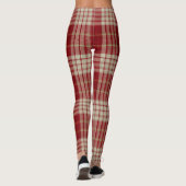 Kerstfeestelijke rode leggings (Achterkant)
