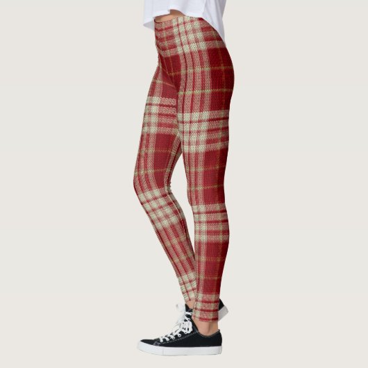 Kerstfeestelijke rode leggings (Links)