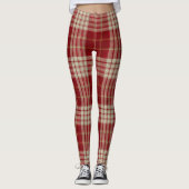 Kerstfeestelijke rode leggings (Voorkant)