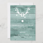 Kerstfeestelijke roestgroene fotokaart feestdagenkaart (Achterkant)