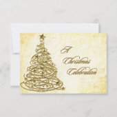 Kerstfeestelijke RSVP-kaart Kaart (Voorkant)