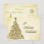 Kerstfeestelijke RSVP-kaart Kaart (Voorkant / Achterkant)