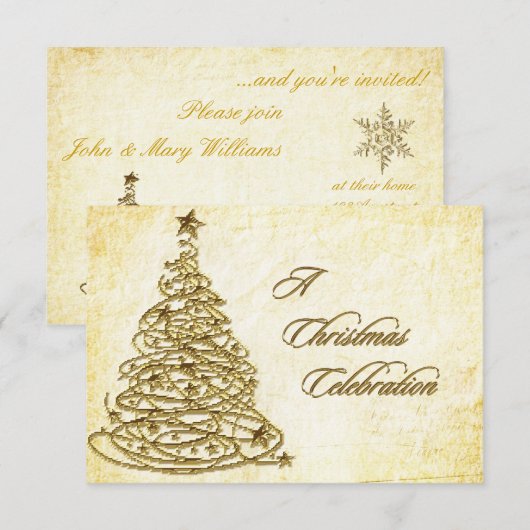 Kerstfeestelijke RSVP-kaart Kaart (Voorkant / Achterkant)