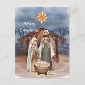 kerstfeestelijke ster Waterverf Feestdagenkaart (Voorkant)