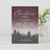 Kerstfeestelijke Sterrennacht Scene Red Kaart (Staand voorkant)