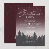 Kerstfeestelijke Sterrennacht Scene Red Kaart (Voorkant / Achterkant)