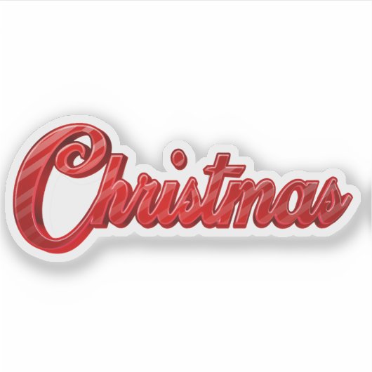 kerstfeestelijke sticker (Voorkant)