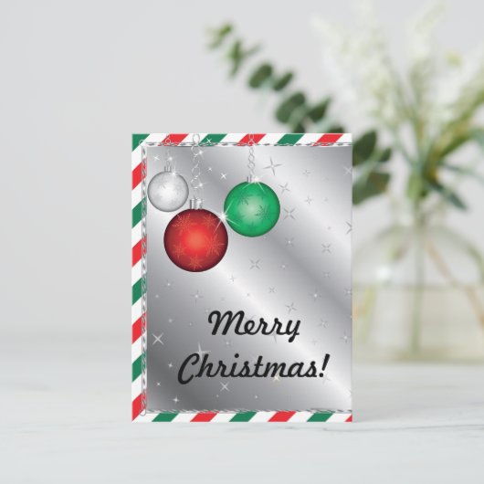 Kerstfeestelijke uitnodiging (Staand voorkant)