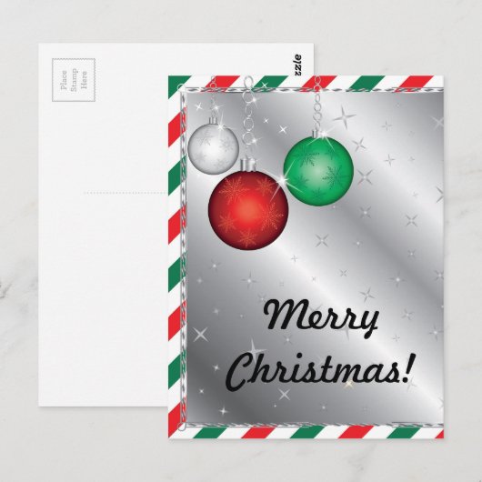 Kerstfeestelijke uitnodiging (Voorkant / Achterkant)