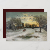 kerstfeestelijke uitnodiging (Voorkant / Achterkant)