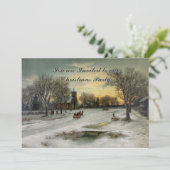 kerstfeestelijke uitnodiging (Staand voorkant)