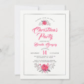 Kerstfeestelijke uitnodiging Moderne typografie (Voorkant)