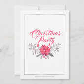 Kerstfeestelijke uitnodiging Moderne typografie (Achterkant)